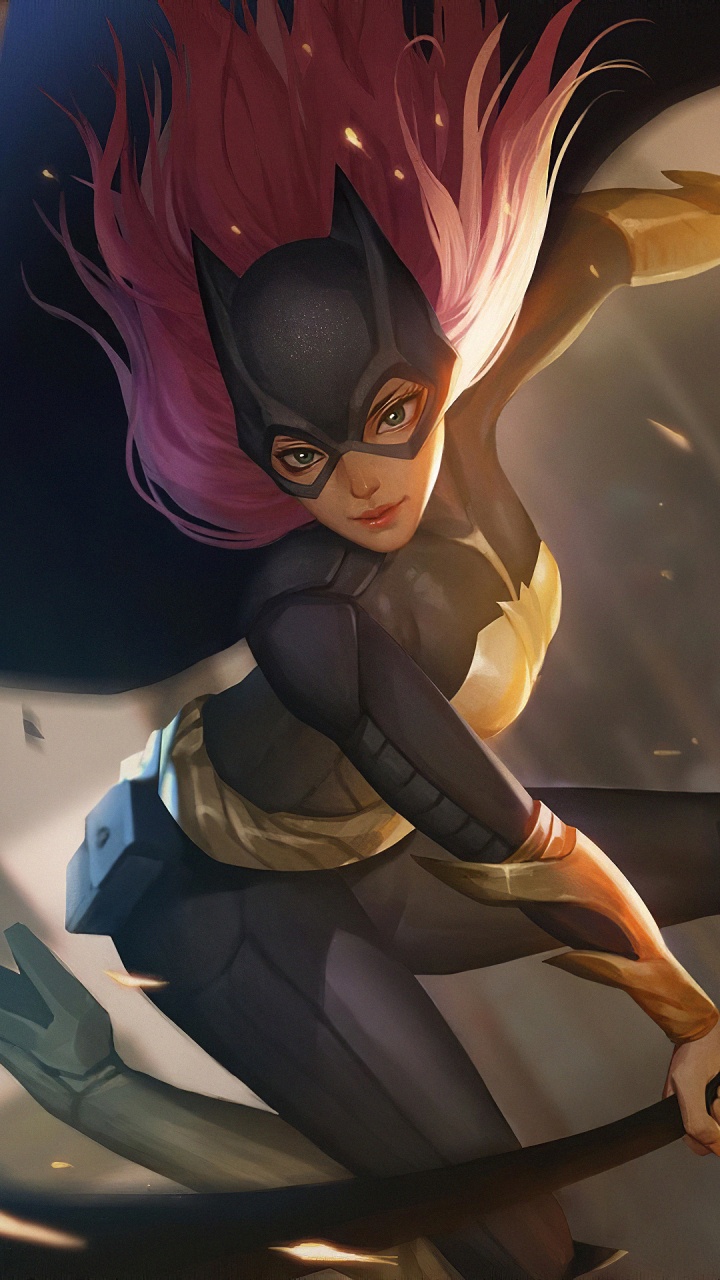 Обои Бэтвумен, цифровое искусство, аниме, иллюстрация, анимация в разрешении 720x1280
