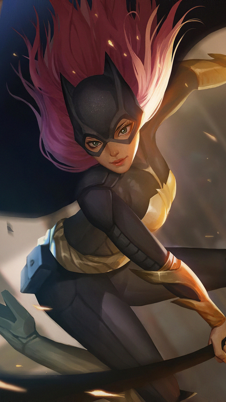 Обои Бэтвумен, цифровое искусство, аниме, иллюстрация, анимация в разрешении 750x1334