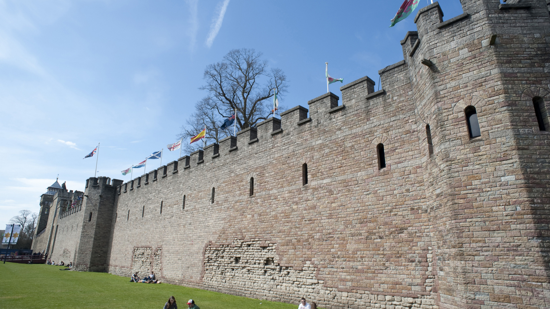 Обои средневековая архитектура, замок, фортификация, стена, здание в разрешении 1920x1080