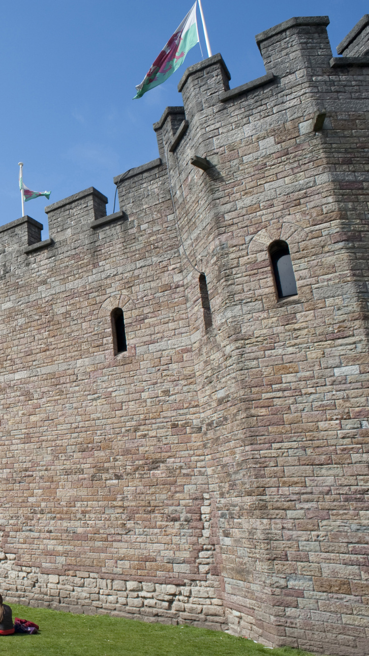 Обои средневековая архитектура, замок, фортификация, стена, здание в разрешении 750x1334