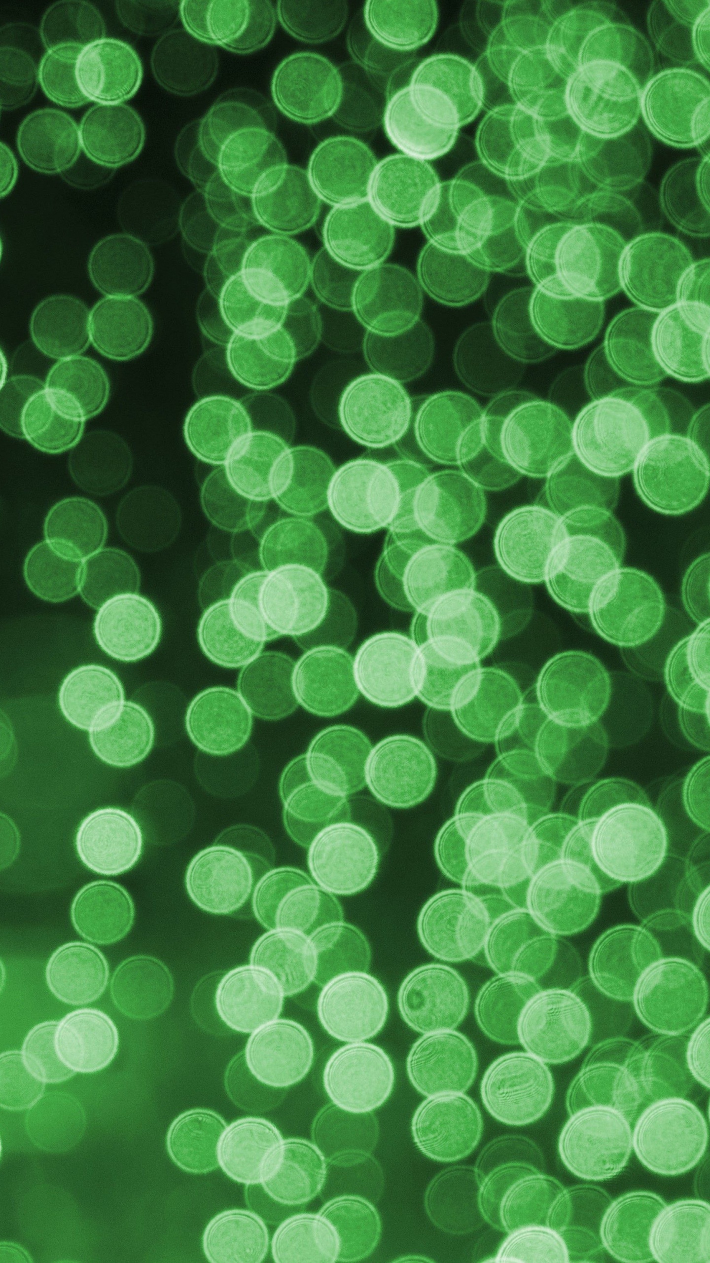 Обои боке, зеленый, узор, лист, круг в разрешении 1440x2560