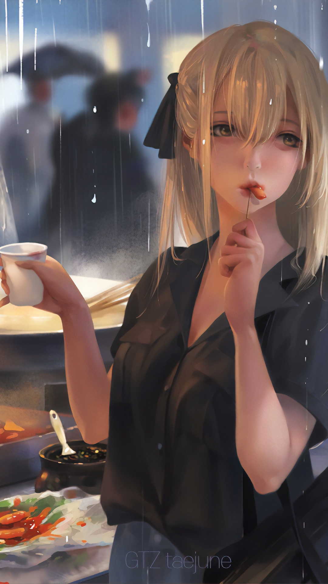 Обои аниме, пища, мультфильм, рецепт, ингредиент в разрешении 1080x1920