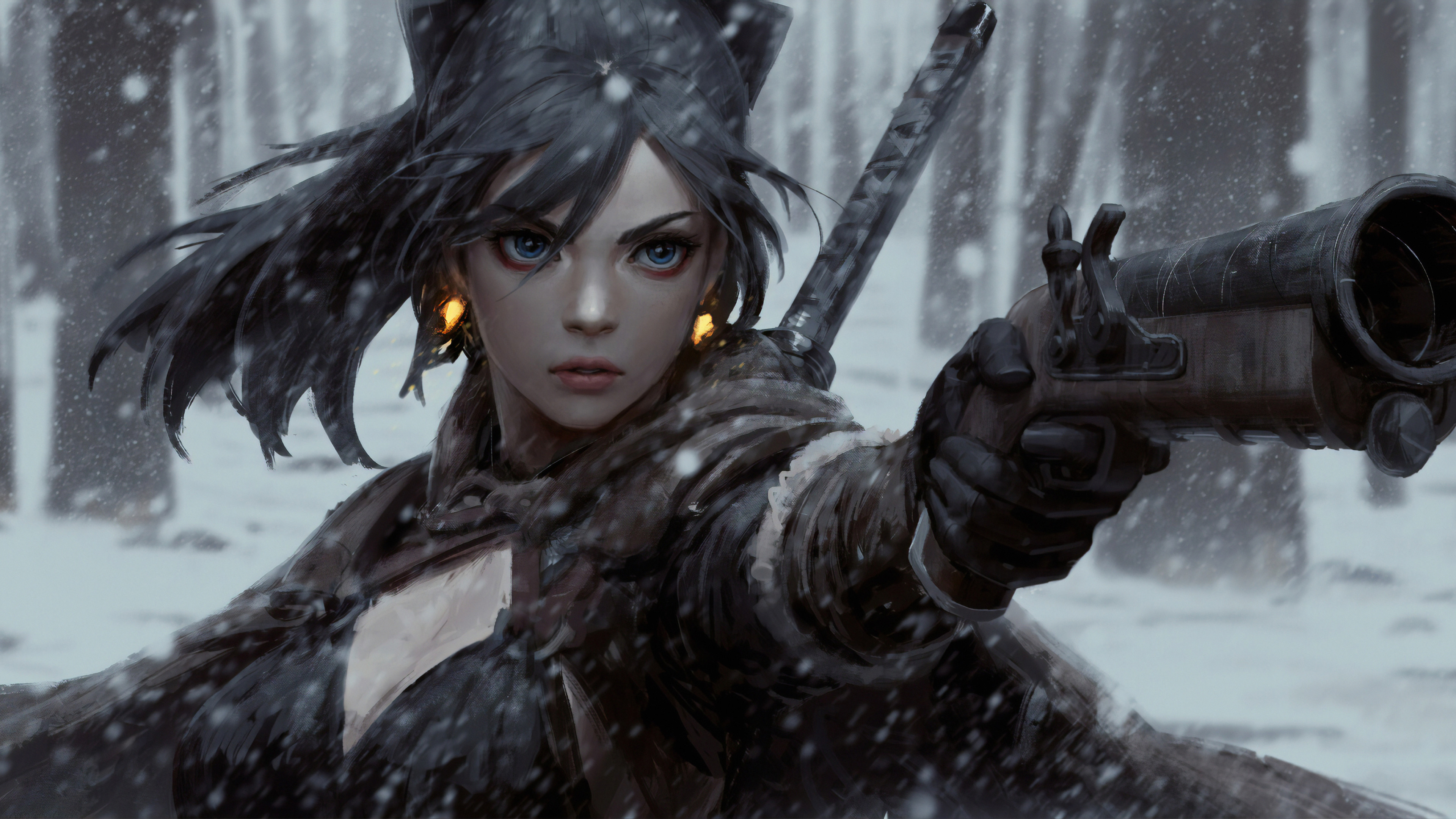 Wallpaper engine обои девушки. Guweiz Art девушка Ронин. Guweiz киберпанк. Guweiz катана. Guweiz ведьма.