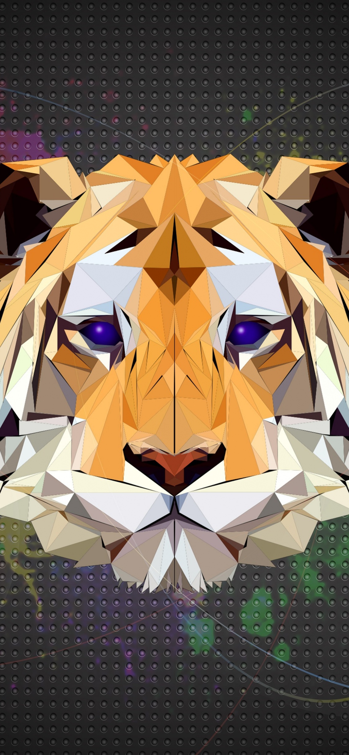 Обои графический дизайн, ОППО А5, Хуавей нова лайт 2, большая кошка, OPPO в разрешении 1125x2436