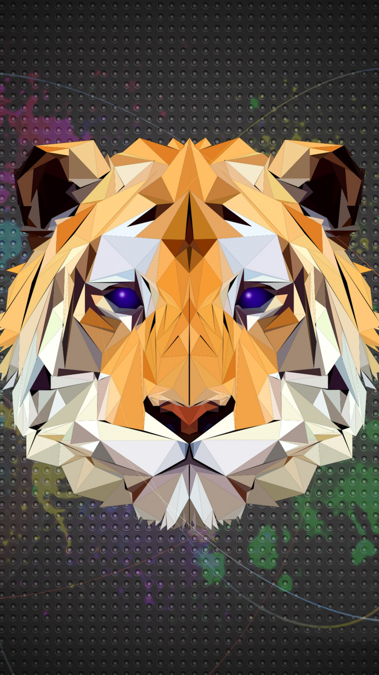 Обои графический дизайн, ОППО А5, Хуавей нова лайт 2, большая кошка, OPPO в разрешении 750x1334