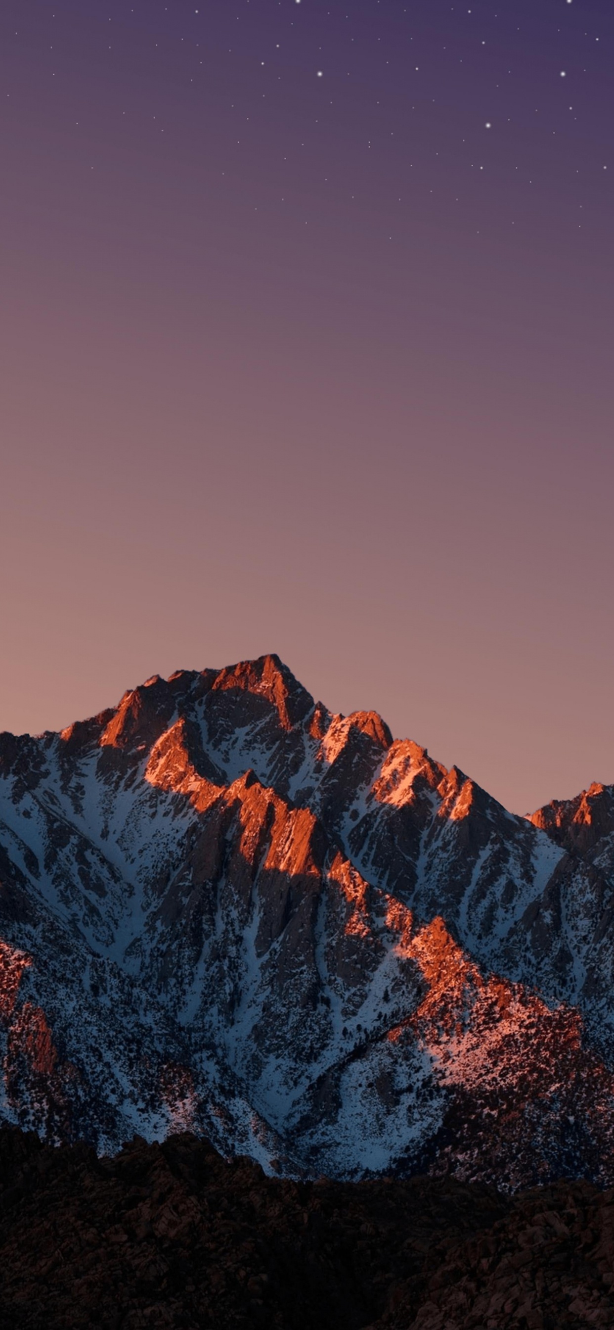 Обои гора, атмосфера, экорегион, послесвечение, природный ландшафт в разрешении 1242x2688