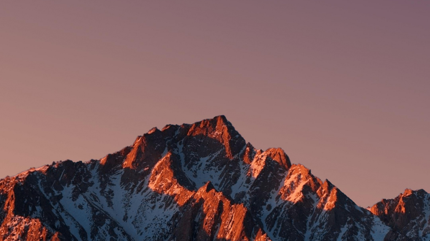 Обои гора, атмосфера, экорегион, послесвечение, природный ландшафт в разрешении 1366x768