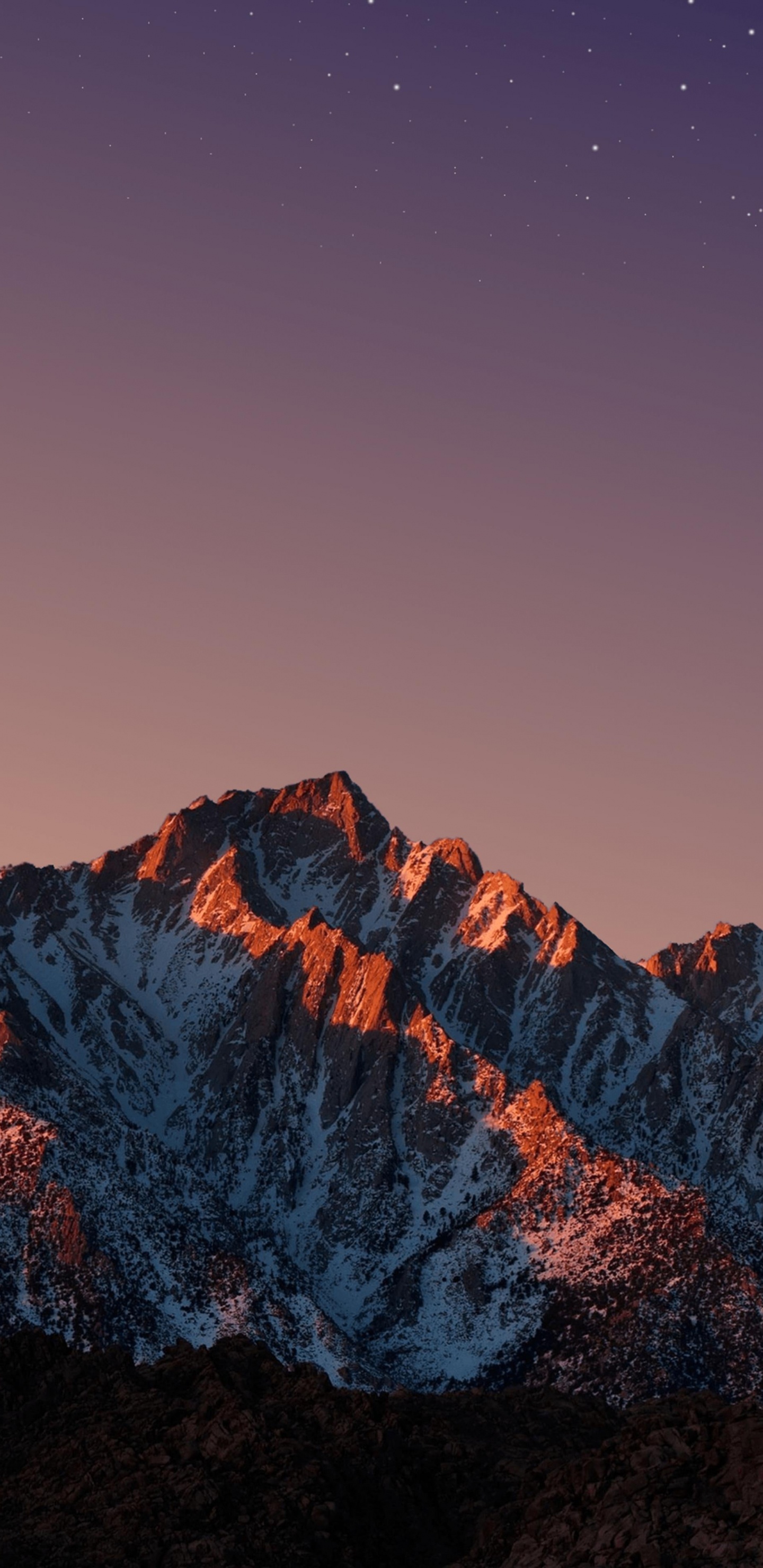 Обои гора, атмосфера, экорегион, послесвечение, природный ландшафт в разрешении 1440x2960