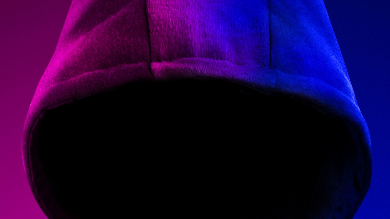 Обои портрет, арт, капюшон, цифровое искусство, хакер в разрешении 1280x720