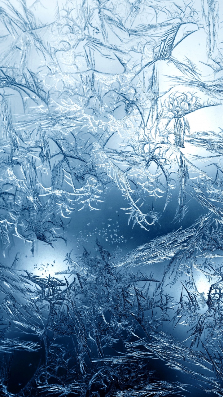 Обои окно, вода, замораживание, лед, мороз в разрешении 720x1280