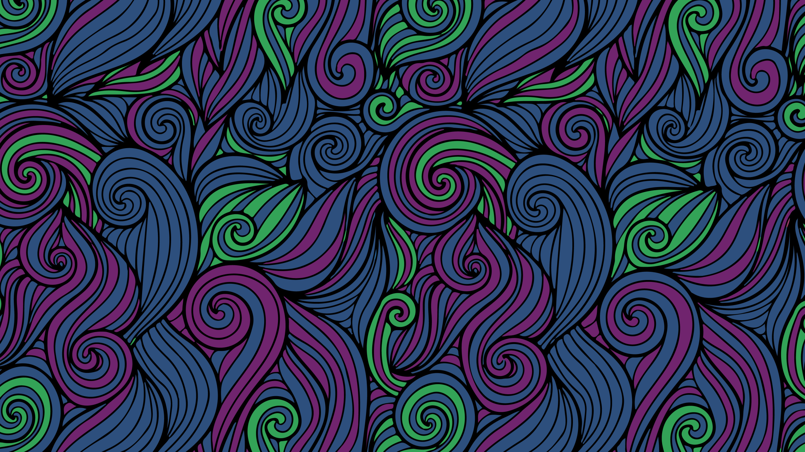 Обои узор, дизайн, красочность, арт, Аква в разрешении 2560x1440