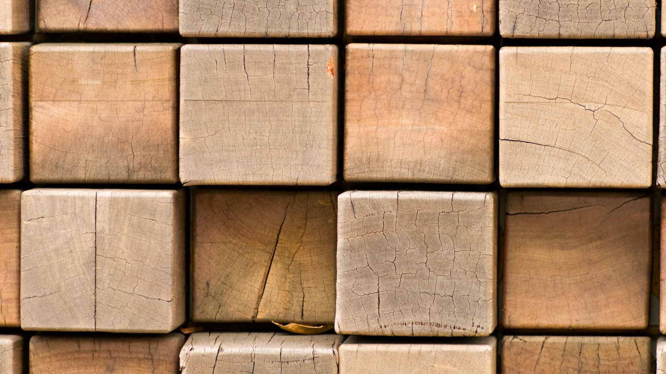 Обои древесина, коричневый цвет, прямоугольник, кирпич, кирпичная кладка в разрешении 1366x768