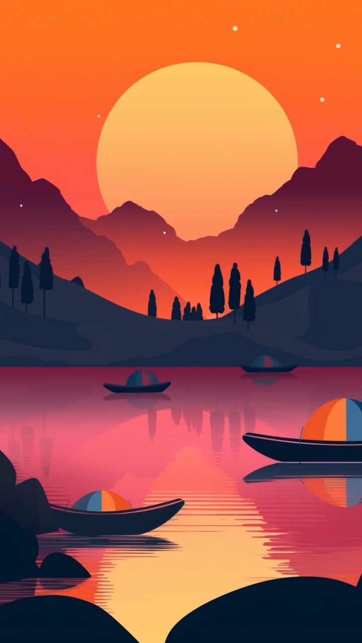 Обои атмосфера, мир, вода, послесвечение, свет в разрешении 720x1280