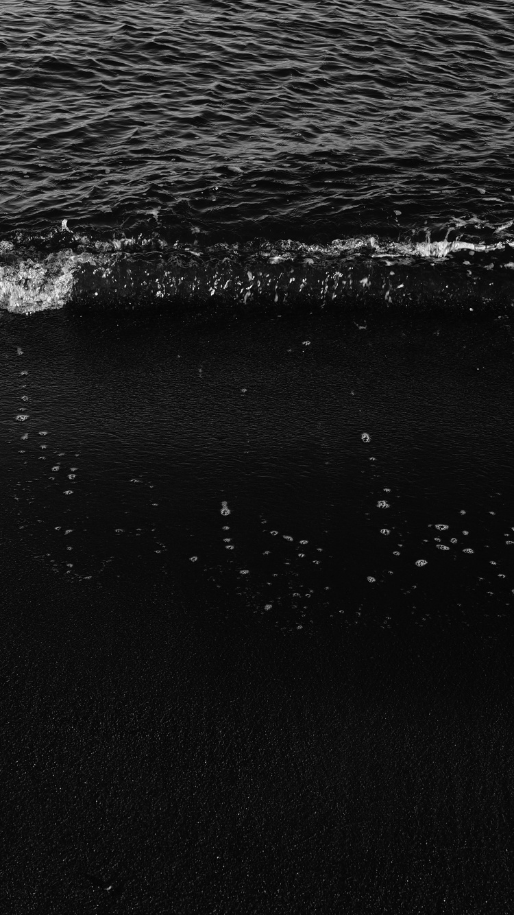 Обои волна, океан, море, монохромный, Nokia в разрешении 750x1334