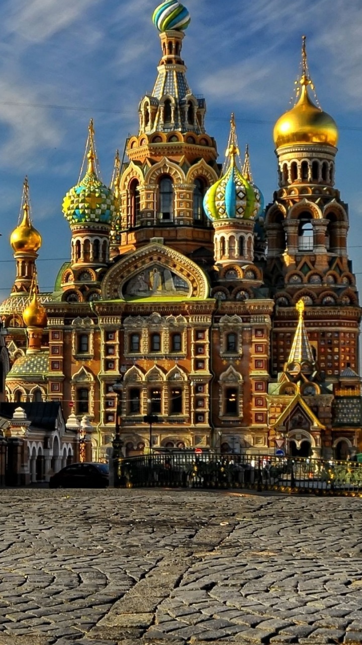 Обои Церковь Спаса на Крови, русская православная церковь, собор, ориентир, городок в разрешении 720x1280