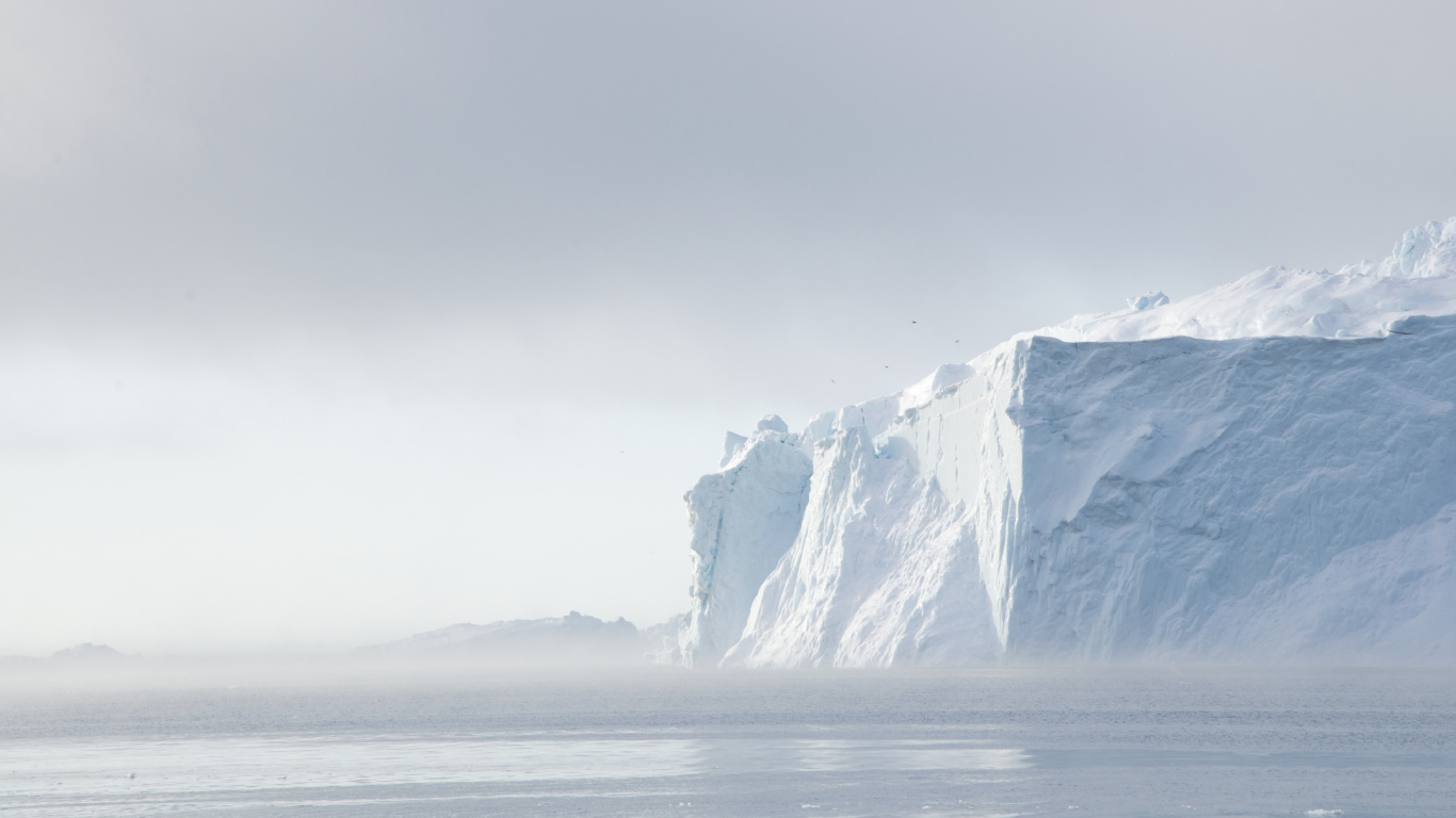 Обои айсберг, море, ледник, Северный Ледовитый океан, полярные льды в разрешении 1366x768