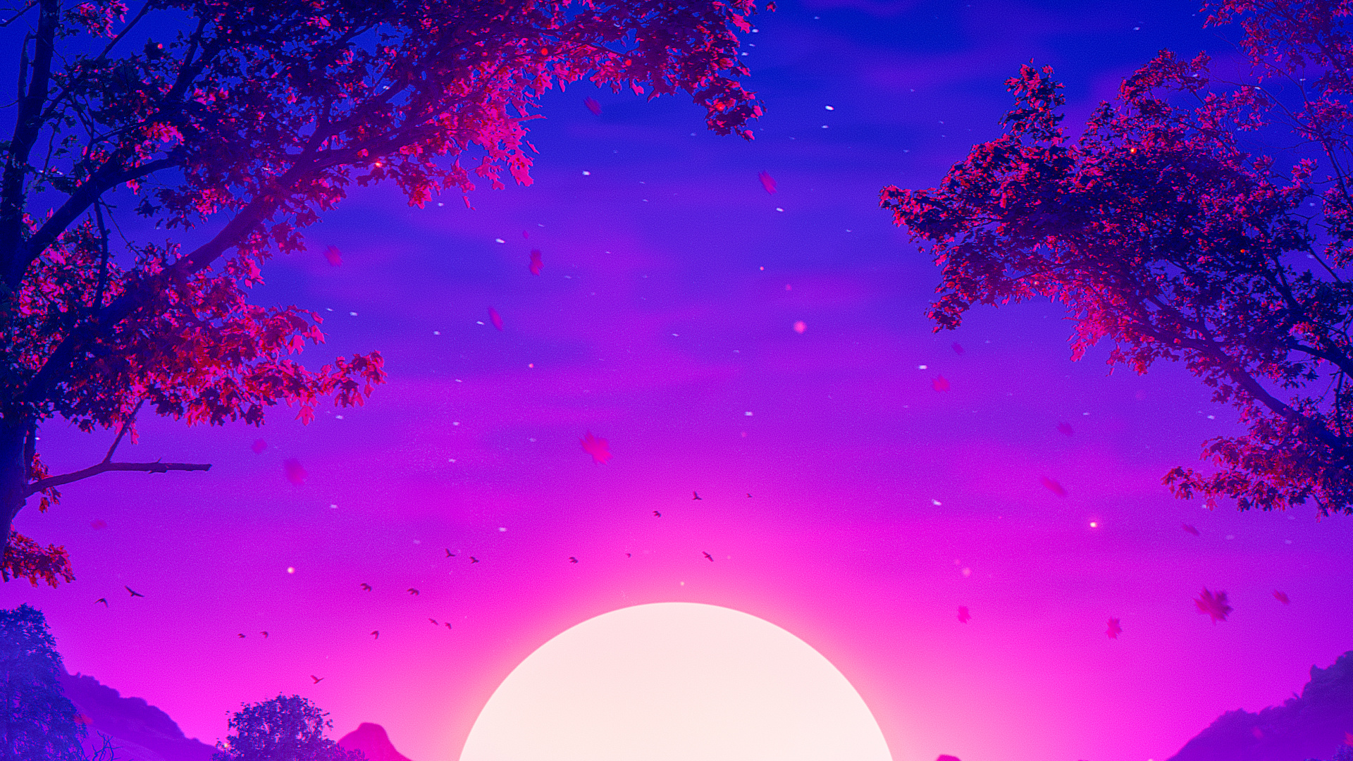 Обои земля, атмосфера, мир, растение, пурпур в разрешении 1920x1080