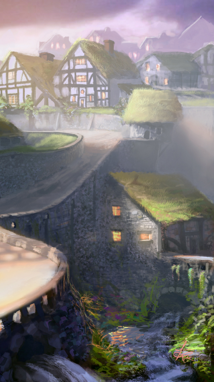 Обои арт, живопись, компьютерная игра, ориентир, игры в разрешении 750x1334