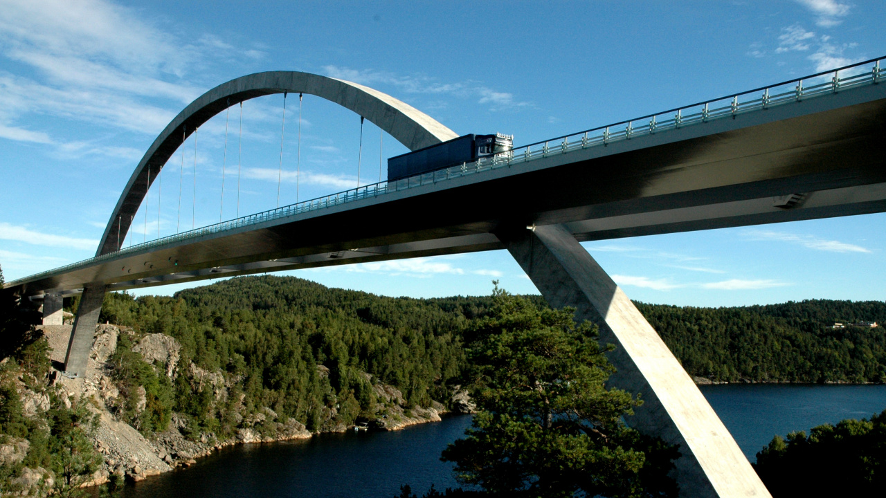 Обои Мост Svinesund, Svinesund, мост, арочный мостик, балочный мост в разрешении 1280x720