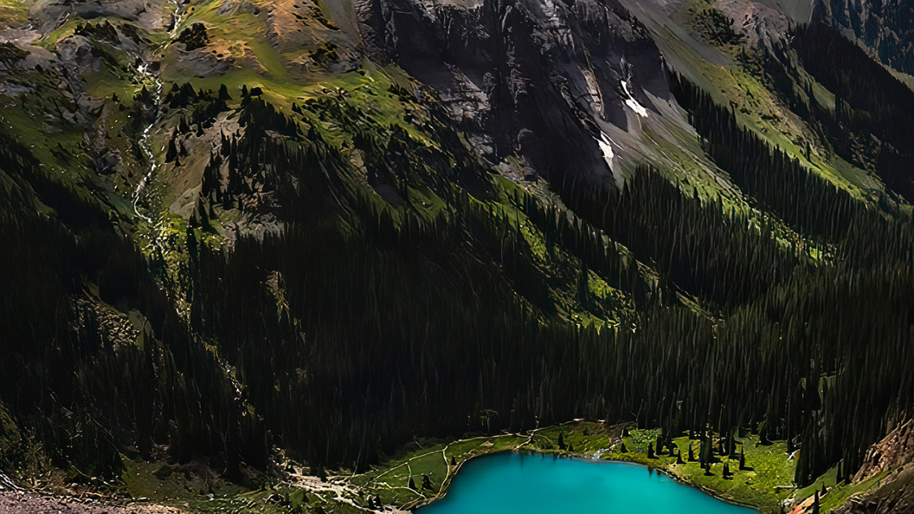 Обои природа, вода, облако, гора, гидроресурсы в разрешении 1280x720