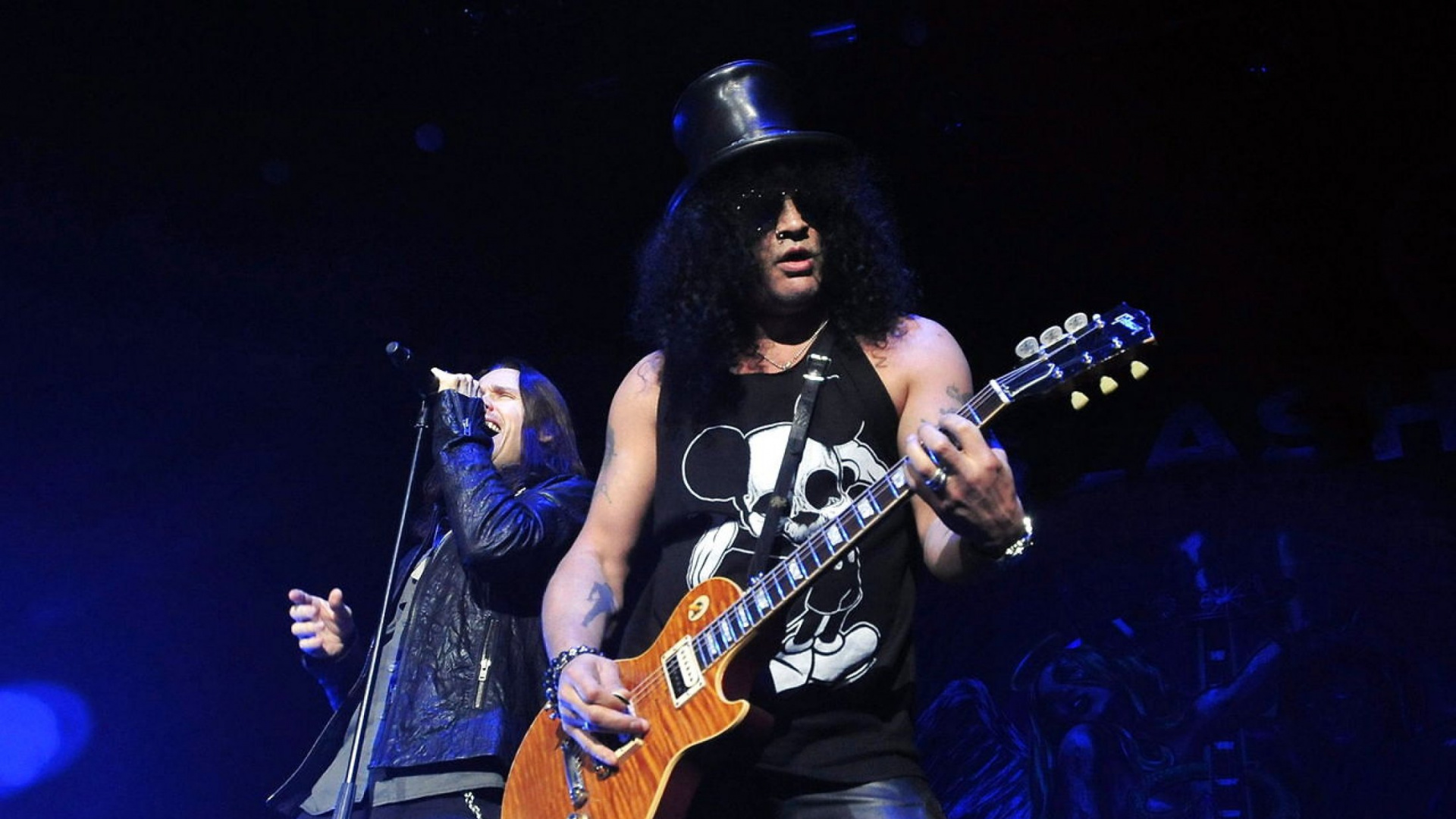 Обои Guns N Roses, гитара, электрогитара, акустическая гитара, струнный инструмент в разрешении 1920x1080