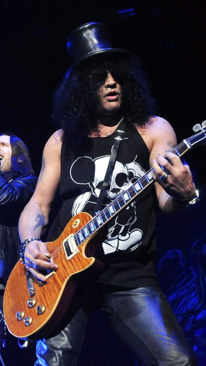 Обои Guns N Roses, гитара, электрогитара, акустическая гитара, струнный инструмент в разрешении 720x1280