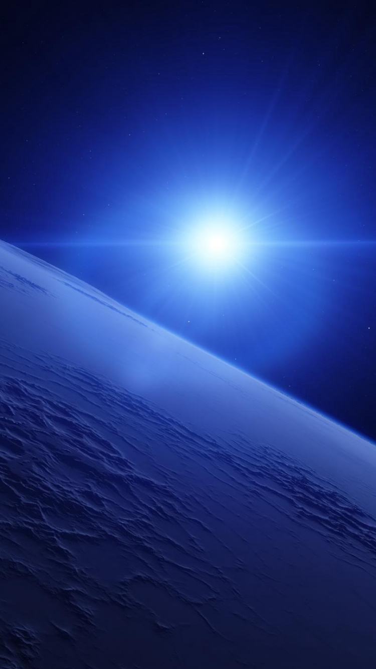 Обои земля, планета, космос, атмосфера, синий в разрешении 750x1334