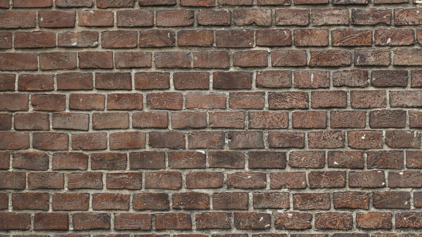 Обои каменная стена, стена, кирпичная кладка, кирпич, каменщик в разрешении 1366x768