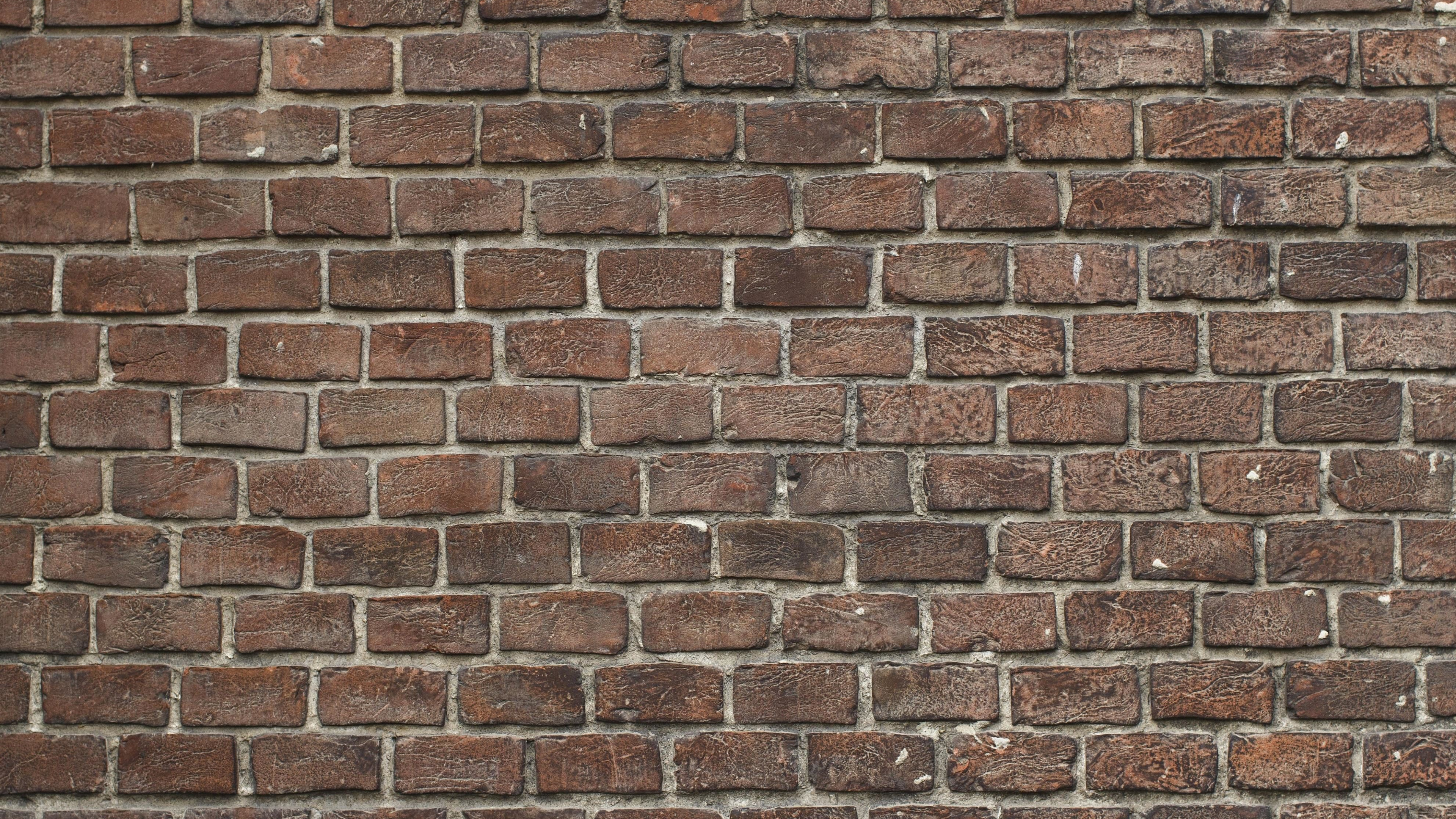 Обои каменная стена, стена, кирпичная кладка, кирпич, каменщик в разрешении 3840x2160