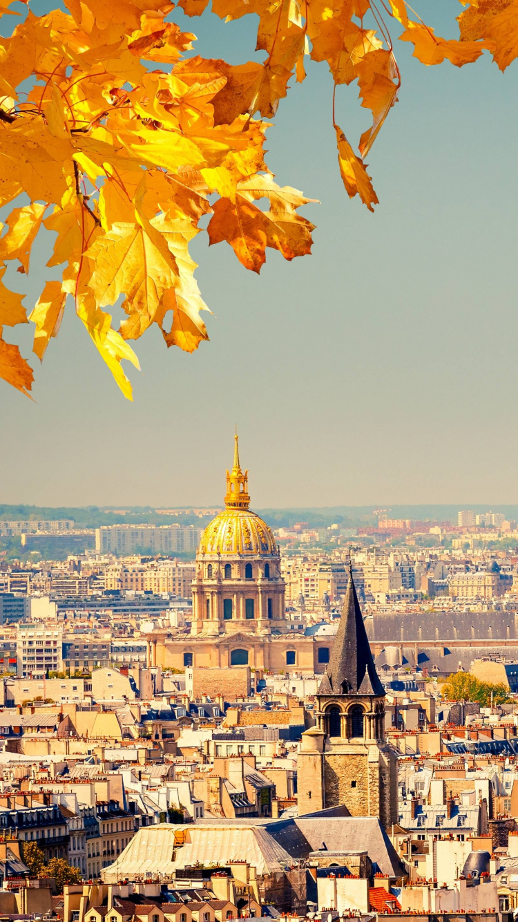 Обои Эйфелева башня, ориентир, город, городской пейзаж, городской район в разрешении 750x1334