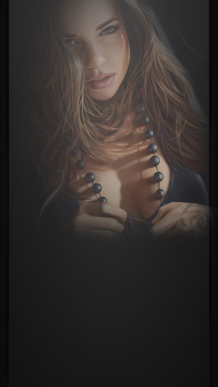 Обои губа, бровь, плечо, ресничка, шея в разрешении 750x1334