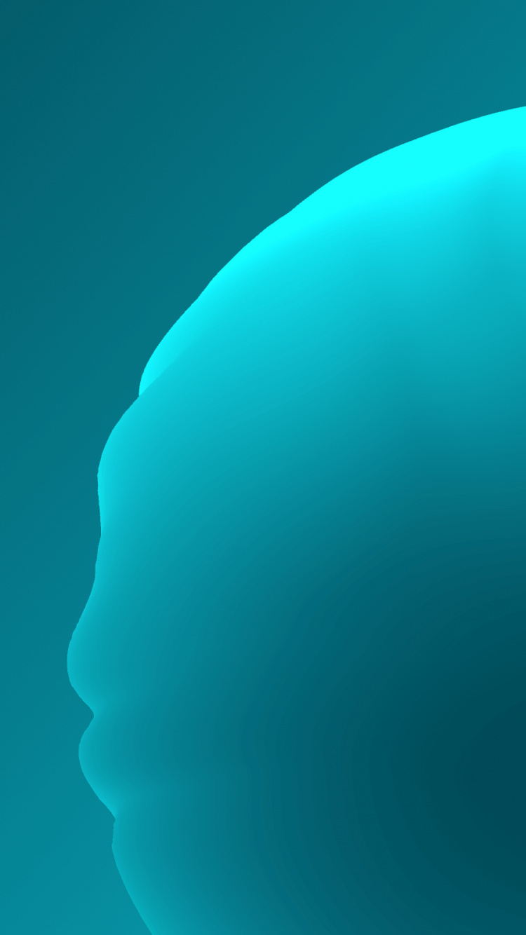 Обои сфера, синий, графика, графический дизайн в разрешении 750x1334