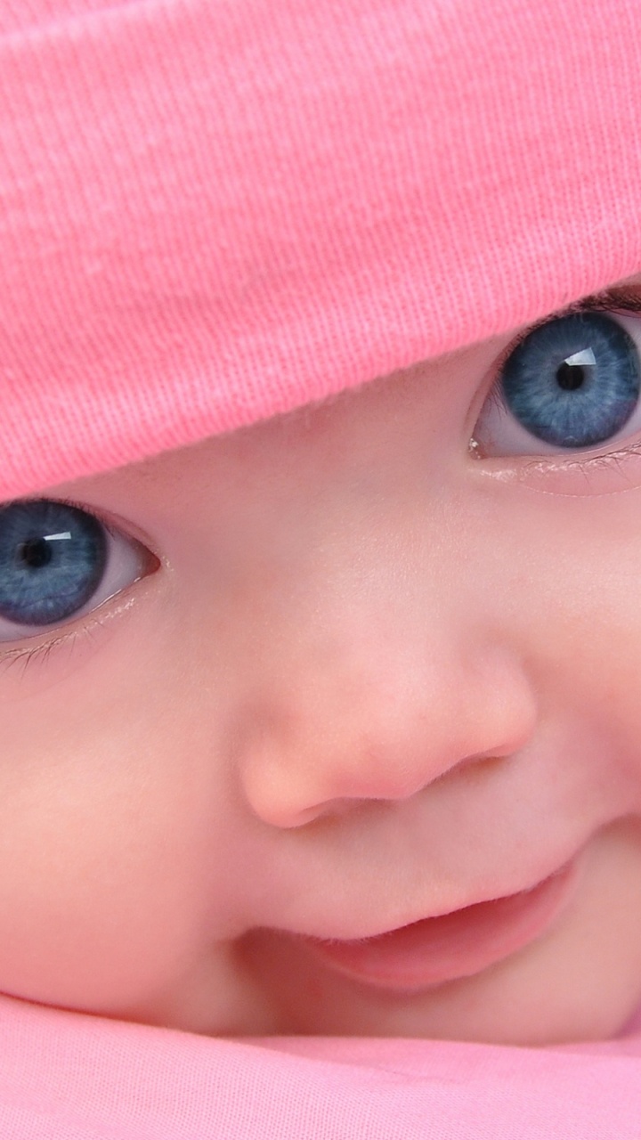 Обои ребенок, розовый, нос, щека, губы в разрешении 720x1280
