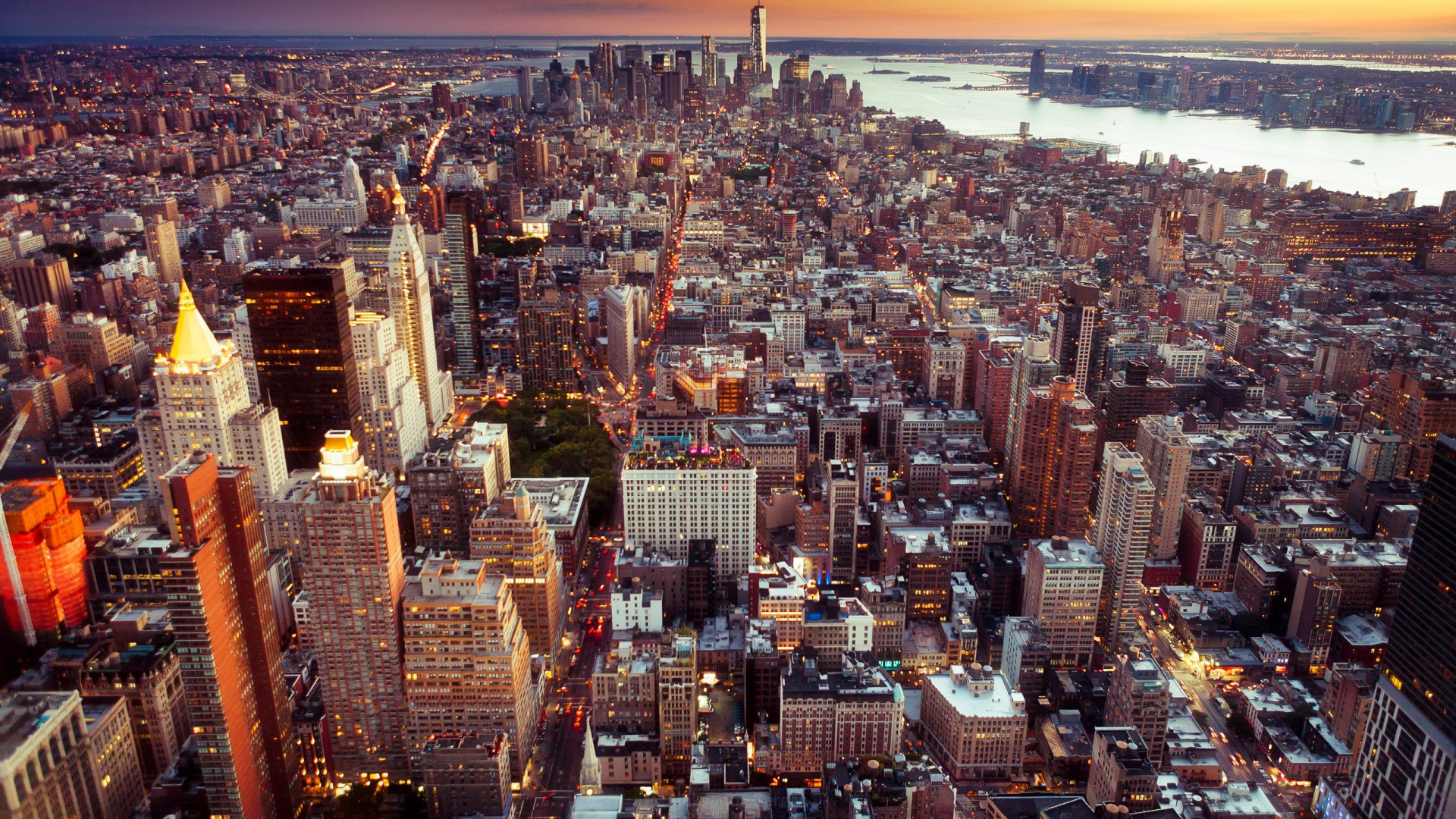 Обои городской пейзаж, город, городской район, метрополия, линия горизонта в разрешении 1920x1080