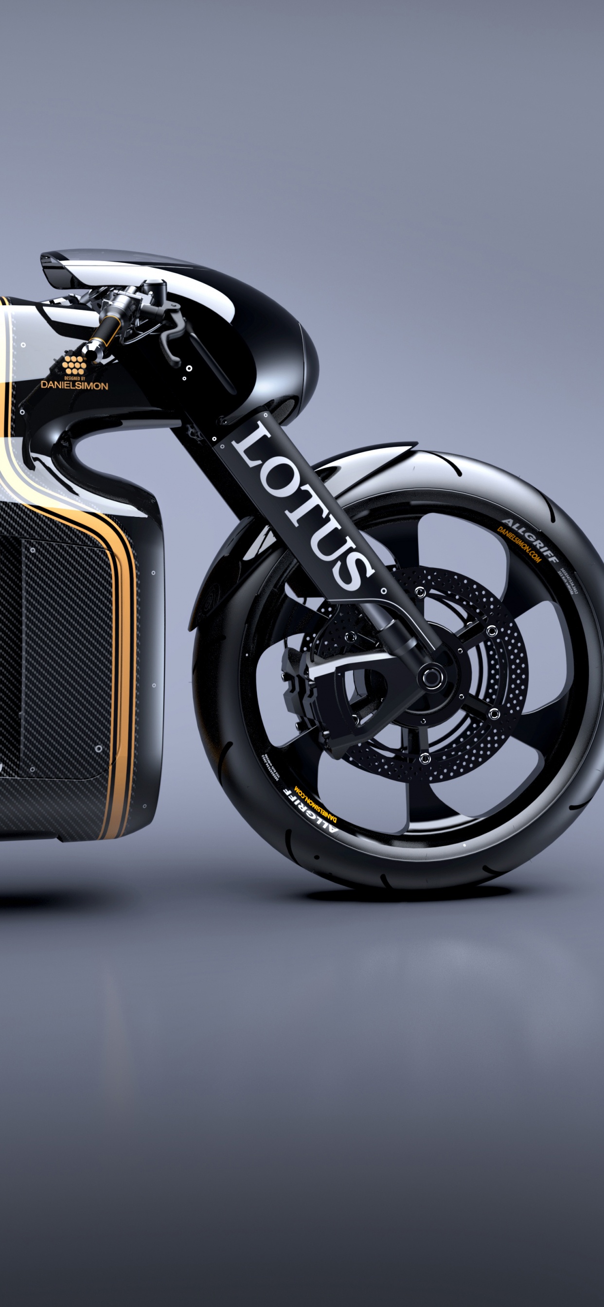 Обои Lotus Автомобилей, авто, Лотос C-01, Кафе рейсер, мотоцикл в разрешении 1242x2688