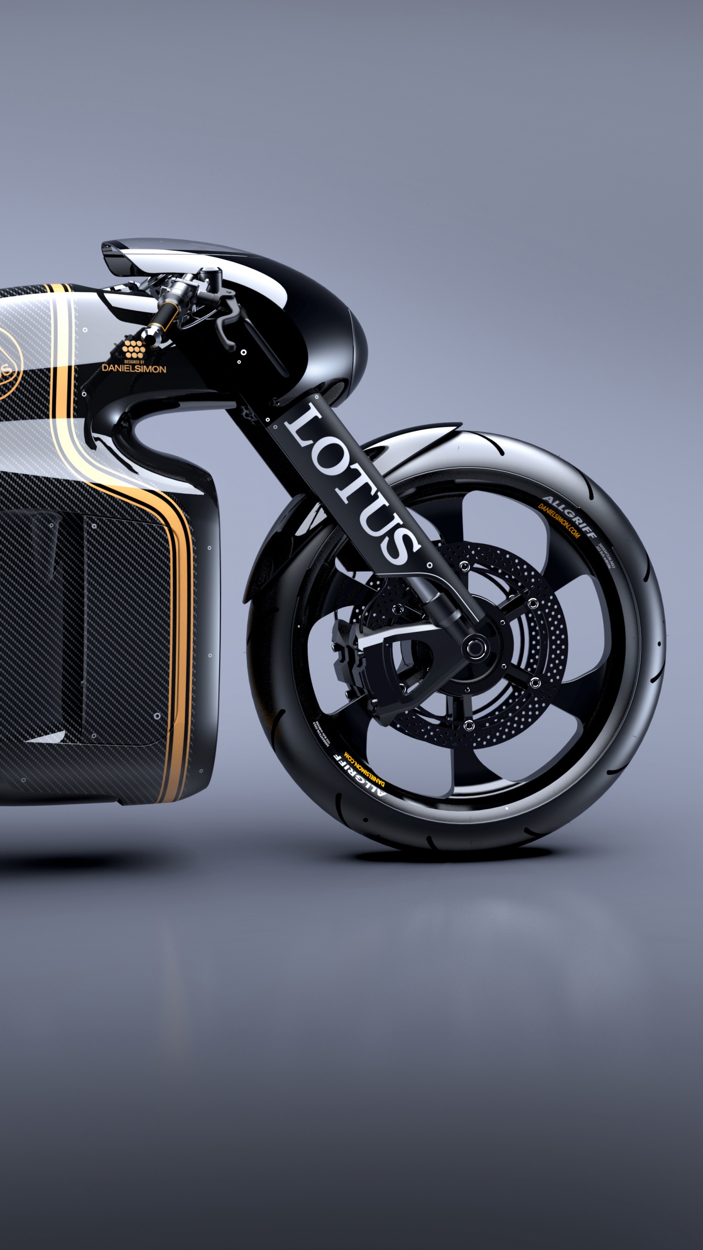 Обои Lotus Автомобилей, авто, Лотос C-01, Кафе рейсер, мотоцикл в разрешении 1440x2560