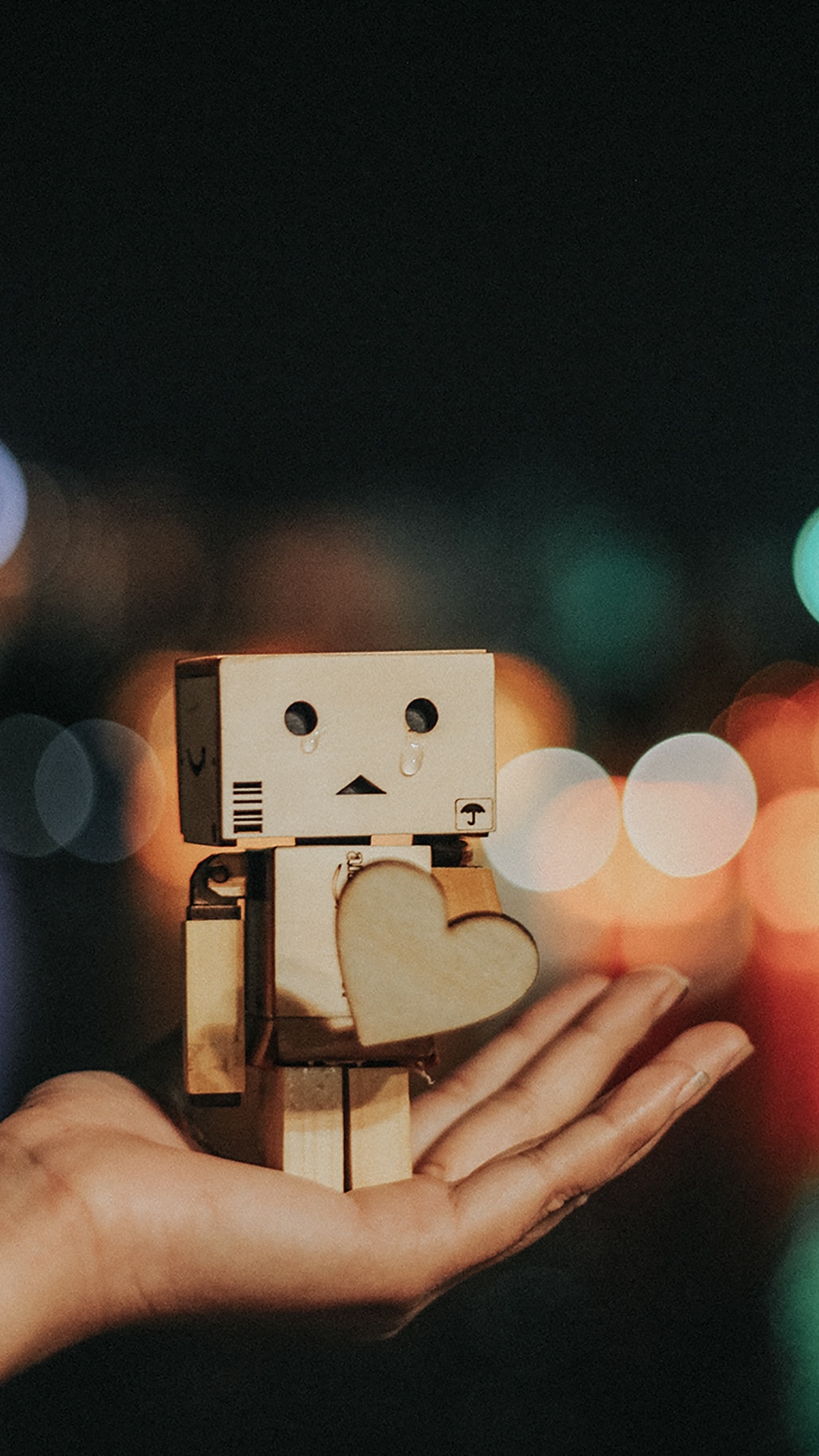 Обои свет, палец, ночь, игры, danbo любовь в разрешении 1080x1920