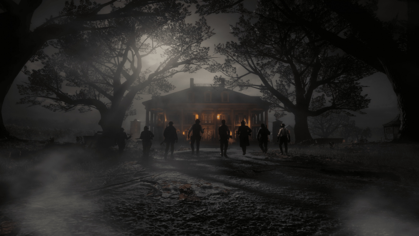 Обои red dead redemption 2, миссия, темнота, наука, химия в разрешении 1366x768