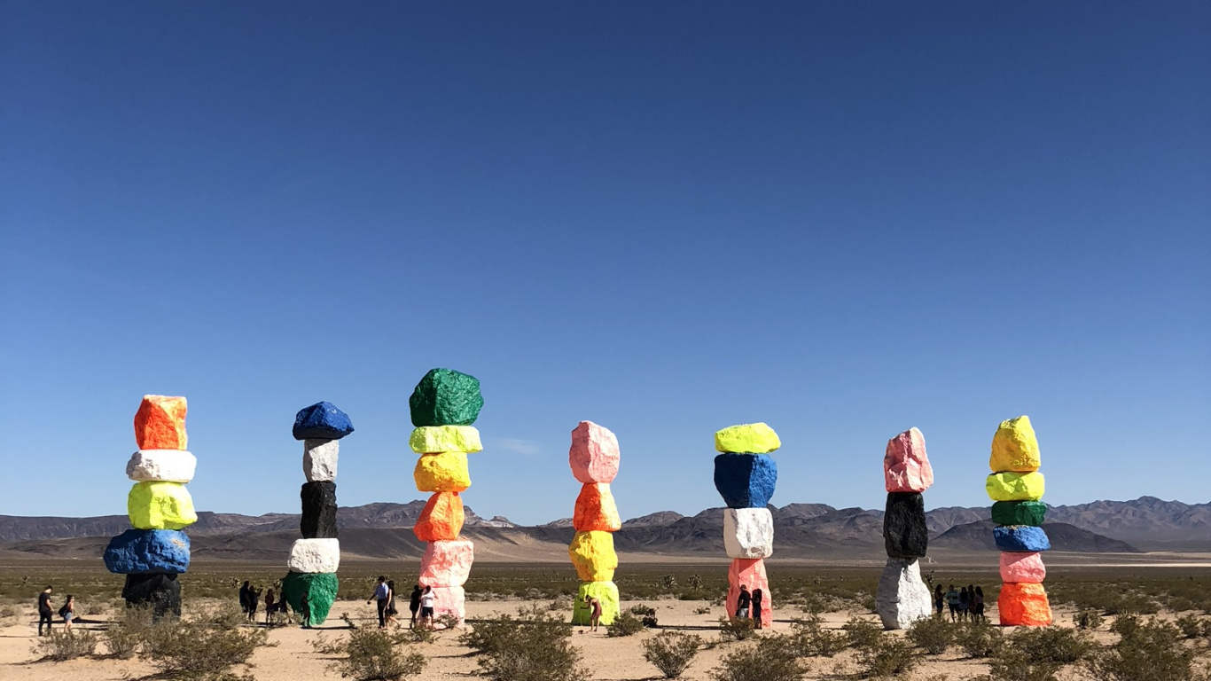 Обои Лас Вегас, США, песок, вода, путешествие в разрешении 1366x768