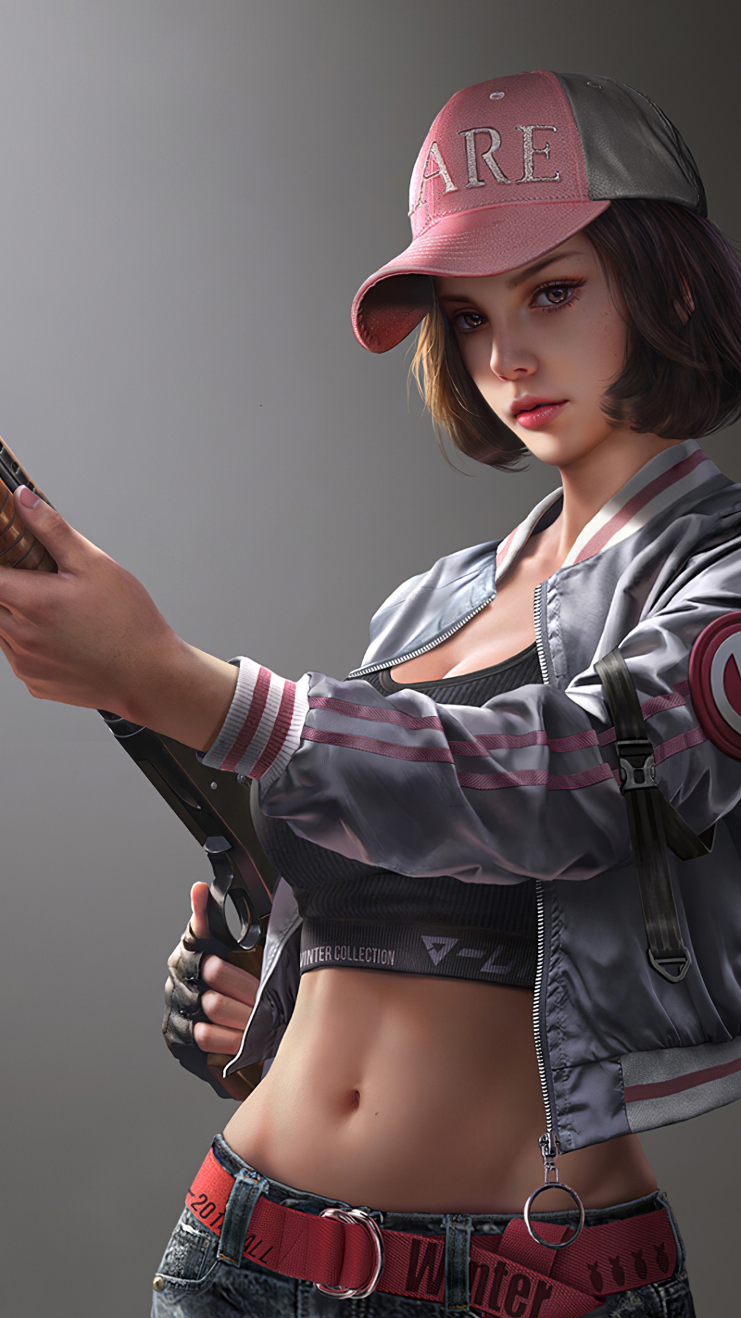 Обои рука, пневматическое оружие, жест, дробовик, перчатка в разрешении 1080x1920