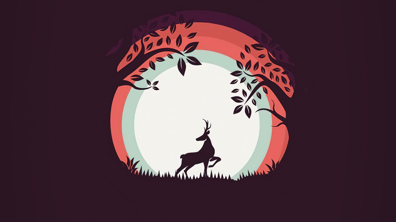 Обои предвычисление, математика, арт, дерево, полутона и оттенки в разрешении 1366x768