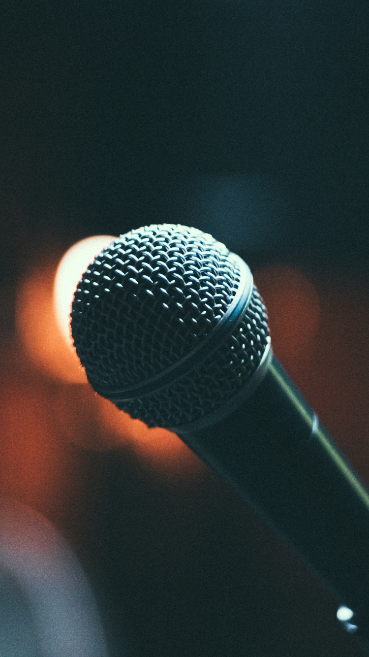 Обои микрофон, микрофонная стойка, звуковое оборудование, технологии, электронное устройство в разрешении 750x1334