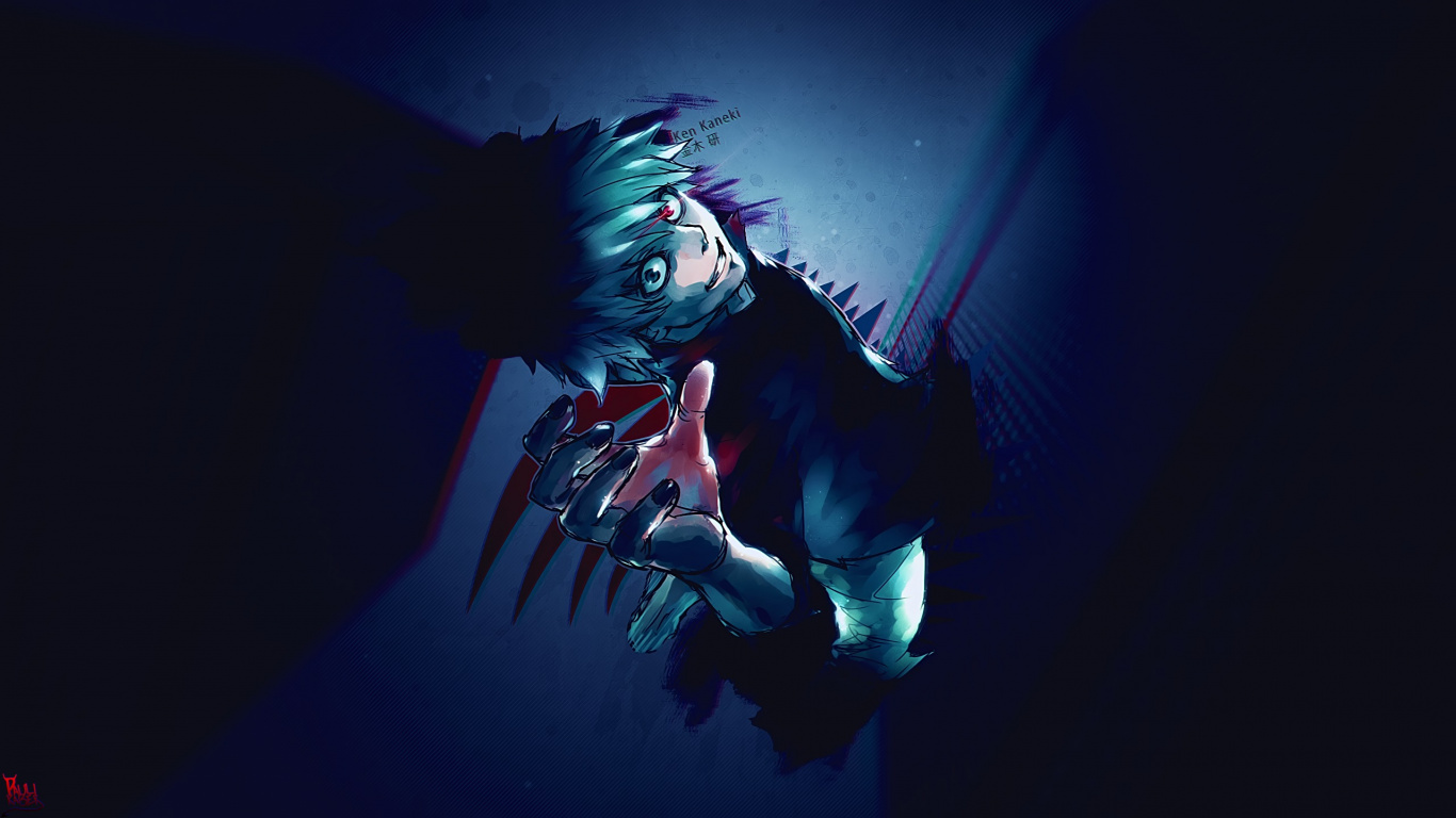 Обои Кен kaneki, Токио вурдалак, темнота, Представление, событие в разрешении 1366x768