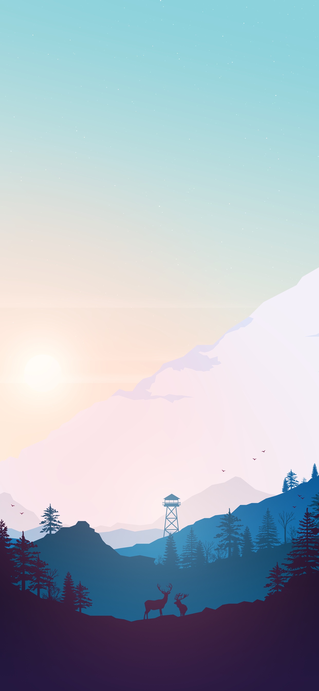 Обои гора, пейзаж, ios, атмосфера, экорегион в разрешении 1242x2688