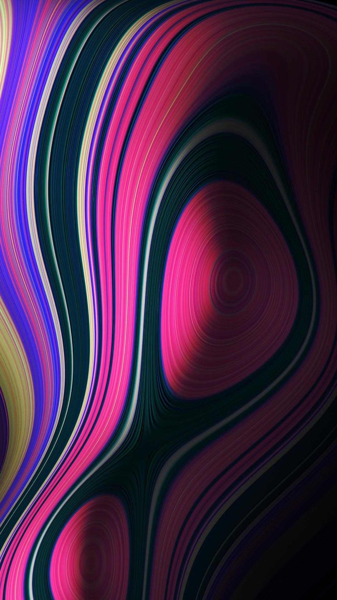 Обои свет, фрактальное искусство, красочность, пурпур, арт в разрешении 1080x1920