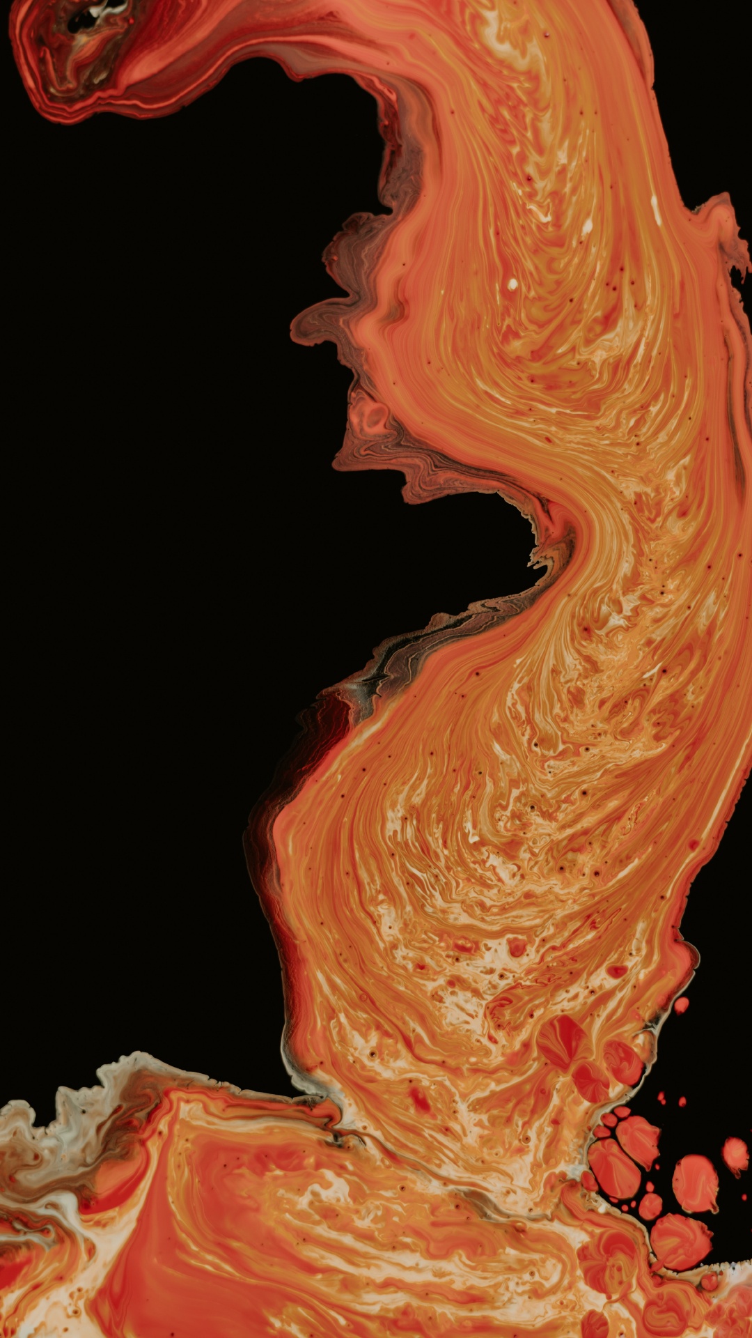 Обои арт, иллюстрация, персик, абстрактное искусство, живопись в разрешении 1080x1920