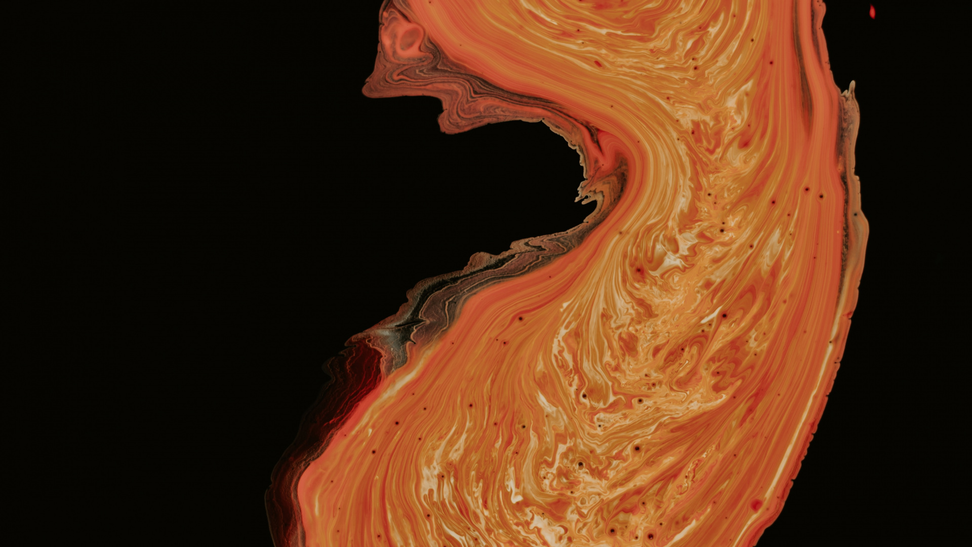 Обои арт, иллюстрация, персик, абстрактное искусство, живопись в разрешении 1920x1080