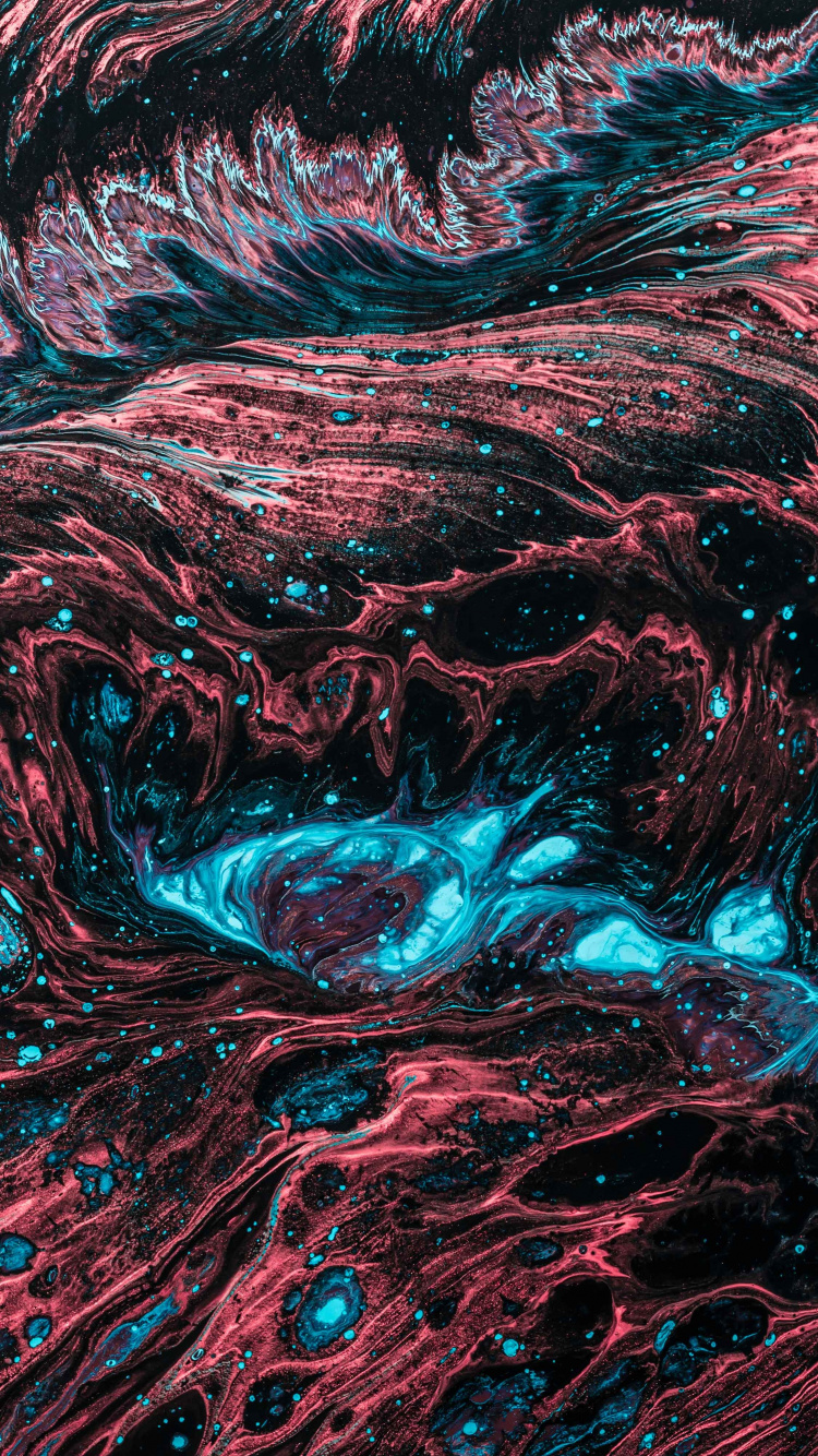 Обои синий, вода, бирюза, узор, ткань в разрешении 750x1334