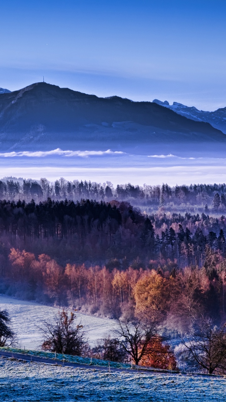 Обои природа, гора, зима, горный рельеф, снег в разрешении 720x1280