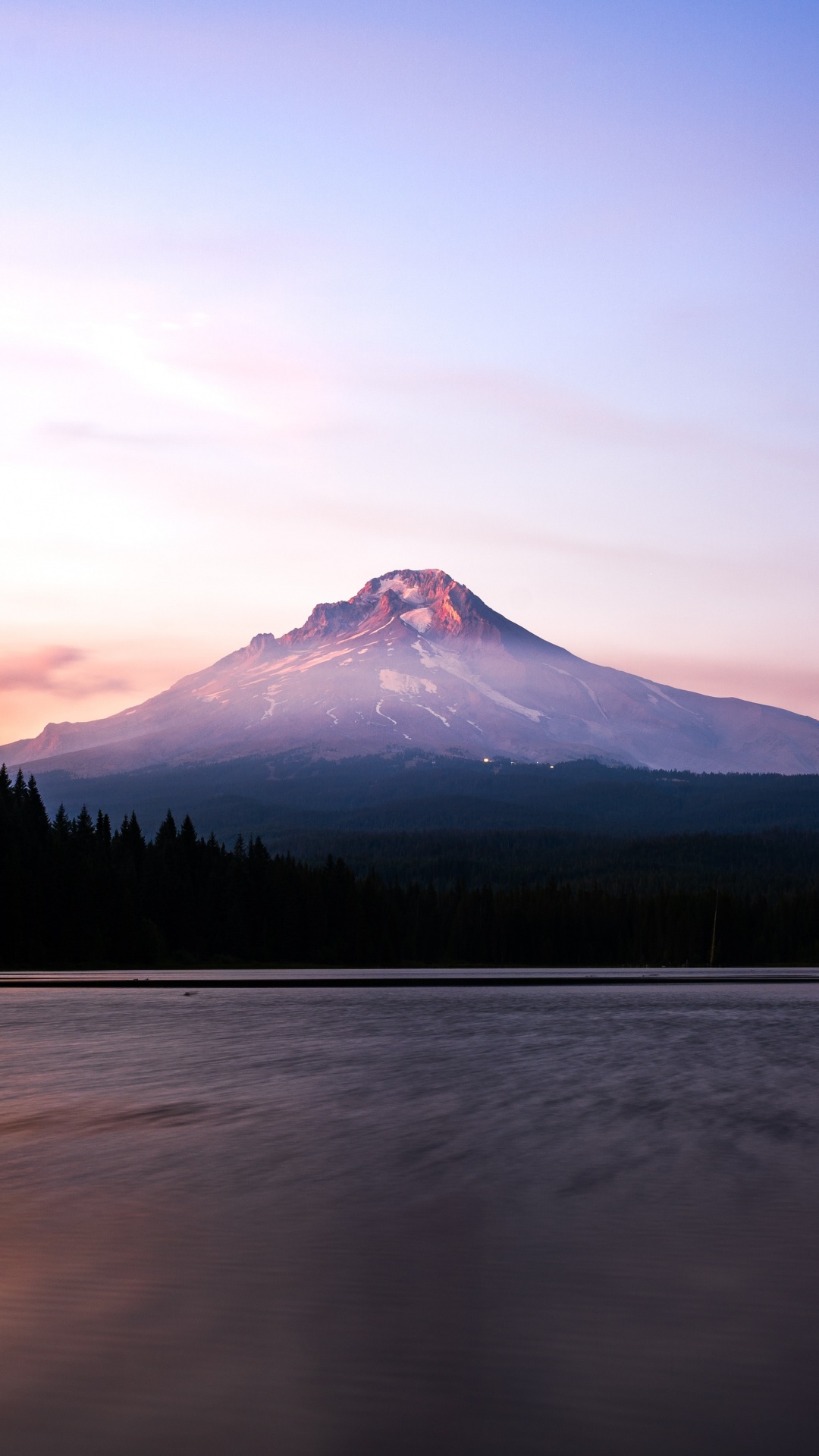 Обои пейзажи гор, гора, природа, горный рельеф, отражение в разрешении 1080x1920